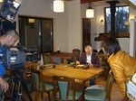 YBSテレビ取材